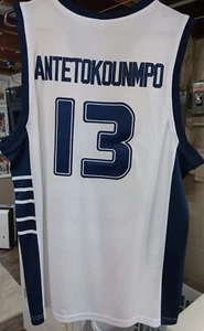 GIANNIS ANTETOKOUMNPO GREECE HELLAS #34 WHITE JERSEY SZ LARGE MILWAUKEE BUCKS - Picture 1 of 2