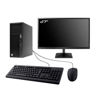 PC HP WorkStation Z230 Tour Ecran 27" Intel I7-4770 RAM 16Go SSD 960Go W11 Wifi - Imagen 1 de 7