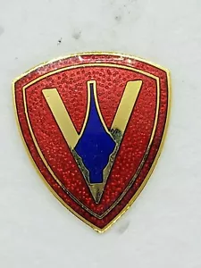PIN USMC 5TH MARINE DIVISION - PRODUCCIÓN ACTUAL - ¡IDEAL PARA GORRAS/CHAQUETAS! - Imagen 1 de 3