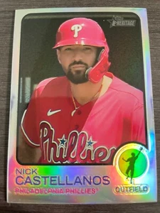 2022 Topps Heritage Chrome Nick Castellanos #563 Refractor serial /673 - Picture 1 of 2
