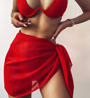 Women Short Sarongs Swimsuit Cover Up Chiffon Beachwear Bikini Wrap Mini Skirt