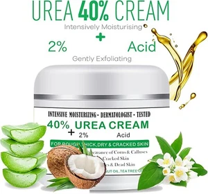 Urea 40% Fußcreme, 100g Hornhautentferner für trockene und harte Haut, rissige Ferse - Bild 1 von 5