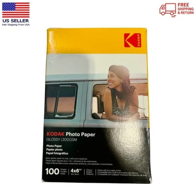 Papel Fotográfico Brillante Kodak 4x6 100 Hojas 41180 – Nueva Caja Abierta/Caja Dañada Foto 1 de 2