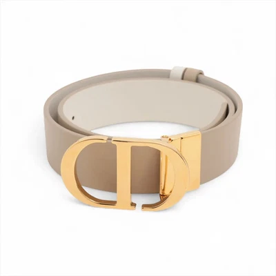 Dior 30 MONTAIGNE 30 Montaigne Belt GP & Leather Beige - Image 1 of 4