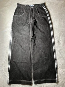 Utility Wide Leg Jnco Like Jeans Tagged 32x30 (passt 30x29) schwarz-weiß - Bild 1 von 15