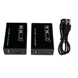 30M Aluminum USB KVM HDMI Extender RJ45 Cat6 Ethernet Network Cable Accessories - Picture 1 of 19