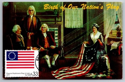 #3403e Francis Hopkinson Flag FDC Maxi Card - Image 1 of 2