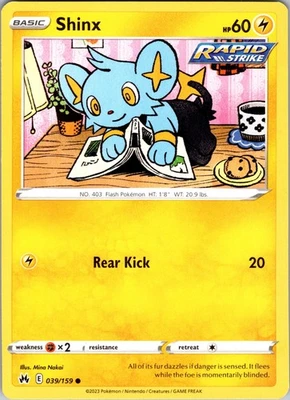 Shinx (39) 039/159 Common Regular SWSH: Crown Zenith NM - Image 1 of 2