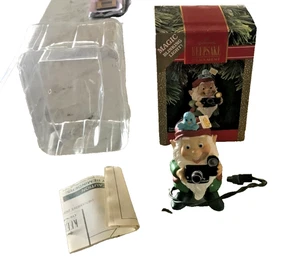 Hallmark Holiday Flash 1990 Keepsake Ornament Magic Blinking Light Elf Camera - Picture 1 of 1