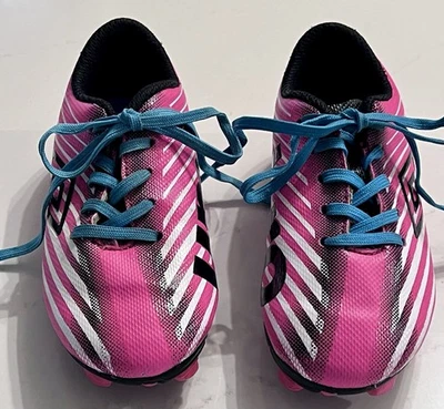 UMBRO Kids Size 9 K Girls Soccer Cleats Shoes Pink and Black Field - Image 1 of 4