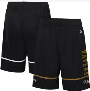 Baltimore Ravens New Era Rusher Training Shorts Shorts - Black - Picture 1 of 4