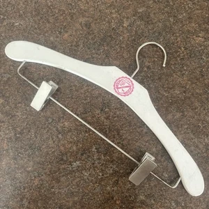Victoria Secret Clothes Hangers Off White With Pink Brand Stamp Lot Of 5 - Picture 1 of 2