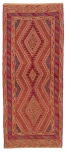 Vintage Geometric Hand-Knotted Carpet 2'6" x 5'11" Traditional Wool Rug - Picture 1 of 9