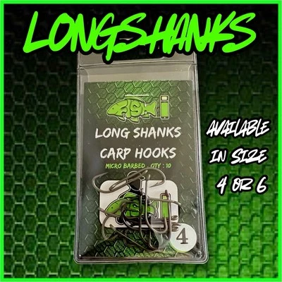 Long Shank Carp Hooks-Longshank Carp Hooks-Wide Gape-Offset point-Ptfe Coated - Image 1 of 4