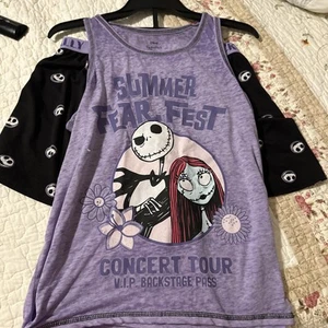 Juego de pijamas para mujer Pesadilla antes de Navidad Disney talla pequeña Jack & Sally Wal-m - Imagen 1 de 4