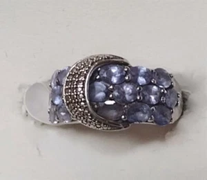 Sterling Silver 3.4 ctw Tanzanite Buckle Ring (item 341) - Picture 1 of 1