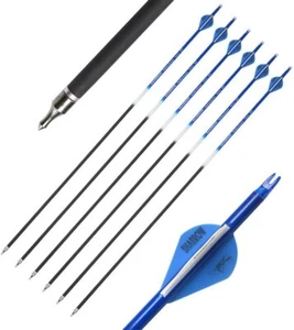 30" Carbon Arrows SP500 Archery Compound Recurve Bow Hunting Practice Shooting - Picture 1 of 29