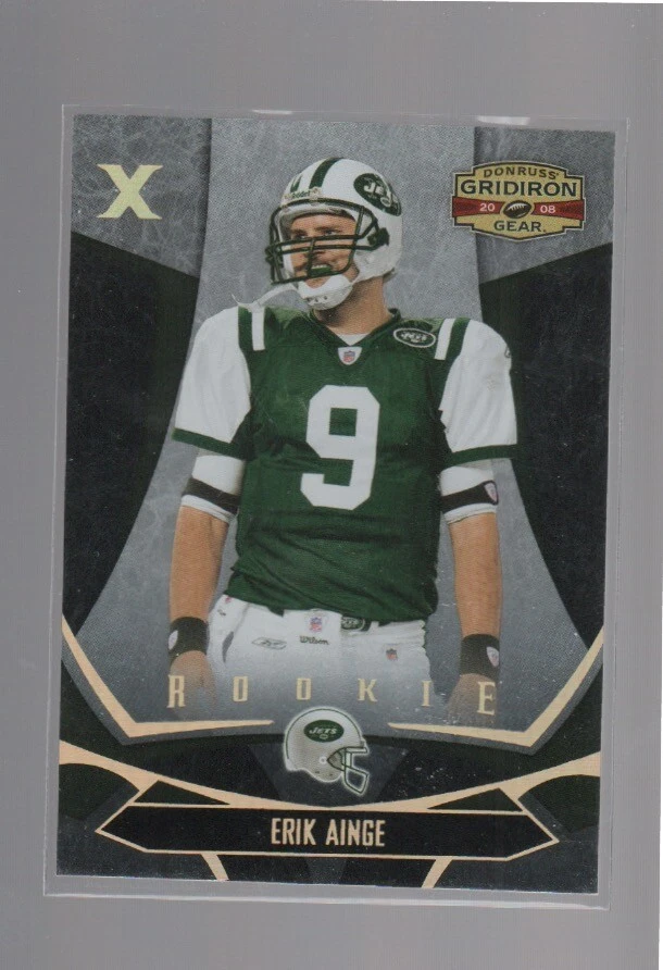 ERIK AINGE 2008 DONRUSS GRIDIRON GEAR X PARALLEL ROOKIE CARD #130 /100  - Image 1 of 1