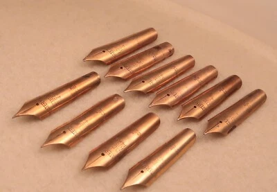 Cuenta/puntas rígidas 10ea Waterman años 40 #5, 14 k Foto 1 de 2