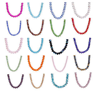 Rondelle 10mm Loose Beads Spacer Bead 25Pcs Necklace Faceted Crystal Glass DIY