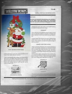 Distlefink Designs~Santa and Pals Door Hanging #75148~Plastic Canvas Kit - Picture 1 of 2