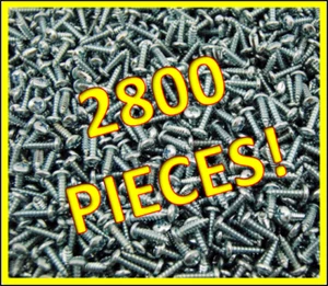 Kreuzschlitz Linsenkopf #6 x 3/4" Typ verzinkte Blechschrauben [2800 SCHRAUBEN!] - Bild 1 von 14