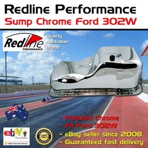 Nuevo cárter de aceite de sumidero Redline cromado se adapta al motor Ford 302W Windsor 289 302 - Imagen 1 de 1