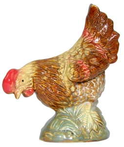 Hahn Figur/Statuette Keramik wunderschön handgefertigt & bemalt 5 1/4" hoch - Bild 1 von 9