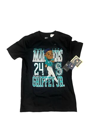 Новая карикатурная рубашка Ken Griffey Jr Seattle Mariners New Era размер Small с ценником - Изображение 1 из 3