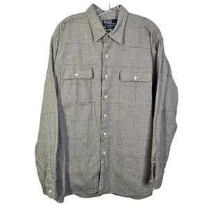 Polo Ralph Lauren Mens XL Benford Flannel Double Pocket Button Long Sleeve - Picture 1 of 5