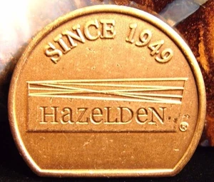 Alcoholics Anonymous AA Sober Recovery Bronze Medallion Hazelden Token Coin Chip - Picture 1 of 8