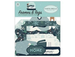 1 Packung Carta Bella Papier SCHNEE VIEL SPASS Rahmen & Etiketten Ephemera Stücke - Bild 1 von 3