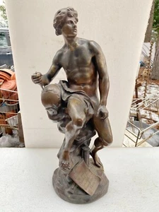 LE PROGRES by E.L.Picault (1833-1915) Bronze Sculpture 18 " tall France - Picture 1 of 3
