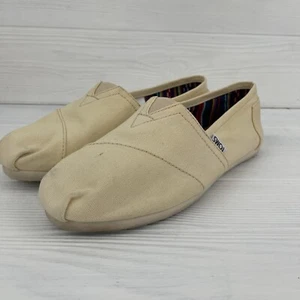 Toms klassische cremefarbene Canvas-Slipper-Flats Damen Größe 9 - Bild 1 von 11