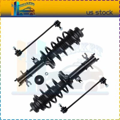 Strut w/ Coil Spring Sway Bar Link Kit For 04-11 CHEVROLET AVEO AVEO5 Front - Image 1 of 4