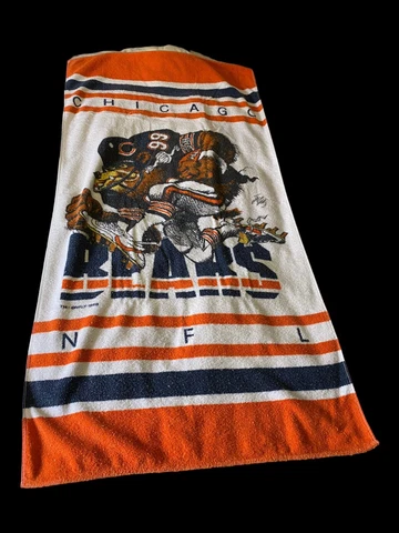 VINTAGE 1988 JACK DAVIS NFL CHICAGO BEARS BEACH TOWEL Cover