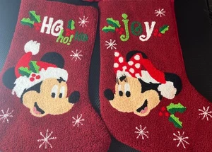 Disney Parks Mickey And Minnie Christmas Stockings NWT - Picture 1 of 9