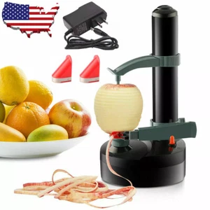 Electric Potato Peeler Automatic Rotating Fruits Peeling Machine with 2 Blades - Picture 1 of 7