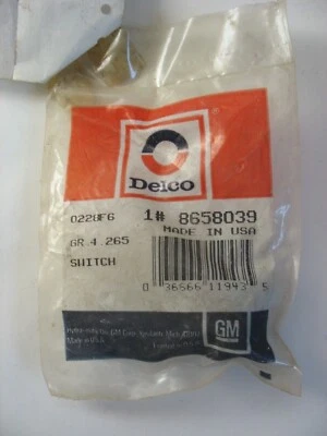 Nuevo NOS GM ACDelco 1984-86 BUICK OLDS TRANSMISIÓN INTERRUPTOR DE PRESIÓN DE ACEITE 8658039 Foto 1 de 2