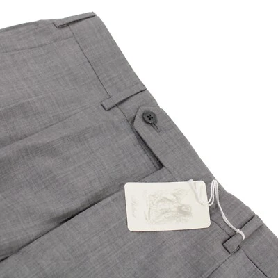 Belvest NWT Pleated Dress Pants Size 48 32 US Solid Light Gray 100% Wool - Image 1 of 4
