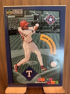 1998 UD Collector's Choice Stick Ums #27 Juan Gonzalez Texas Rangers