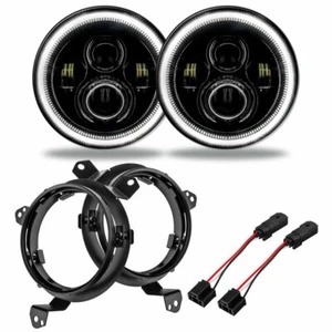 2018 2019 Wrangler JL ORACLE Lighting 7" White Halo LED Headlights 5769J-001 - Picture 1 of 2