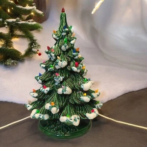 ÁRBOL DE NAVIDAD DE CERÁMICA MOLDE HOLANDA VINTAGE 16" Raro Como Nuevo  - Imagen 1 de 14