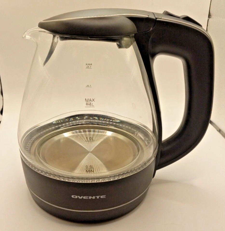 Chaleira elétrica Ovente KG83B 1,5L vidro sem fio - Preta. Base não incluída - Imagem 1 de 4