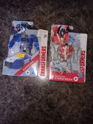 Transformers Authentics Starscream & Barricade 4in Hasbro 2017 Lot Of 2 - Image 1 of 4