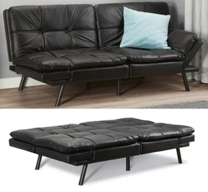 Memory Foam Futon Sofa Bed Couch Sleeper FULL Size Convertible Foldable Loveseat - Picture 1 of 6