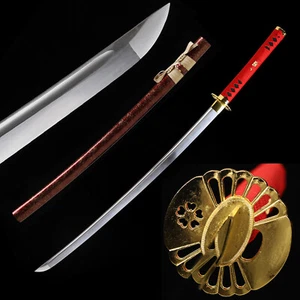 40'' Red Japanese Samurai Sword Katana 9260 Spring Steel Full Tang Razor Sharp - Picture 1 of 14
