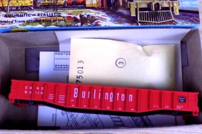 Athearn HO=1/87 Burlington RED Gondola Kit #1648 U BUILD FOR  LAYOUT C B & Q - Image 1 of 4