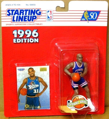 GRANT HILL~DETROIT PISTONS~1996 SLU STARTING LINEUP NBA ACTION FIGURE in PACKAGE Cover