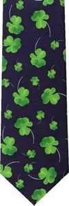 CLOVER ALL OVER ST PATRICK'S DAY  NEW NOVELTY TIE - Picture 1 of 1